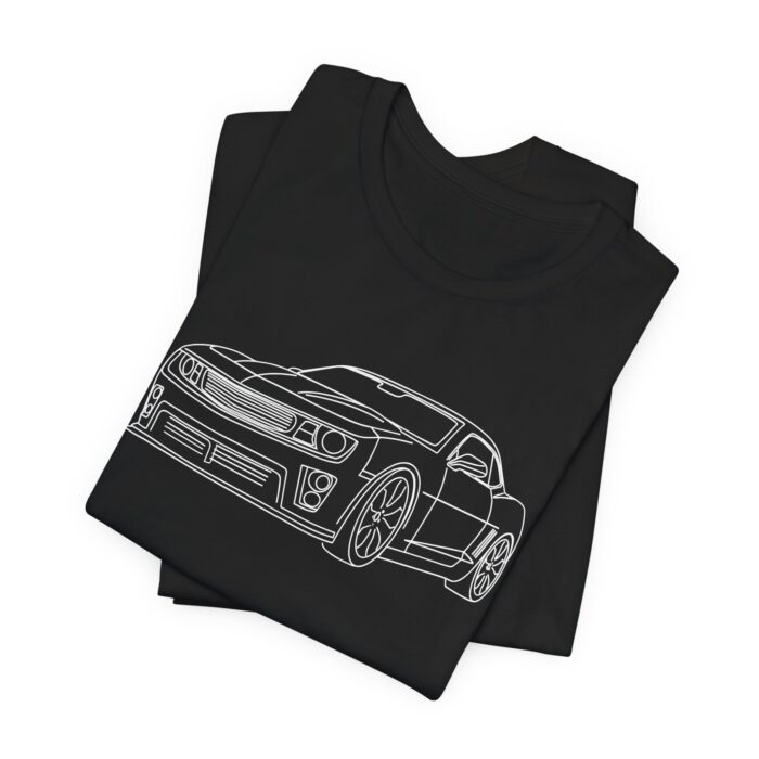 Custom line art car T-shirt - Image 4