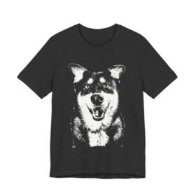 Custom dog shirt, dog on a tee, custom pet photo shirt, gift for dogs lovers - Dark Grey Heather, L