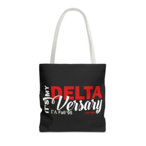 Deltaversary Tote gift, for line sisters, AOP Tote Bag, delta tote bag, delta symbol tote bag