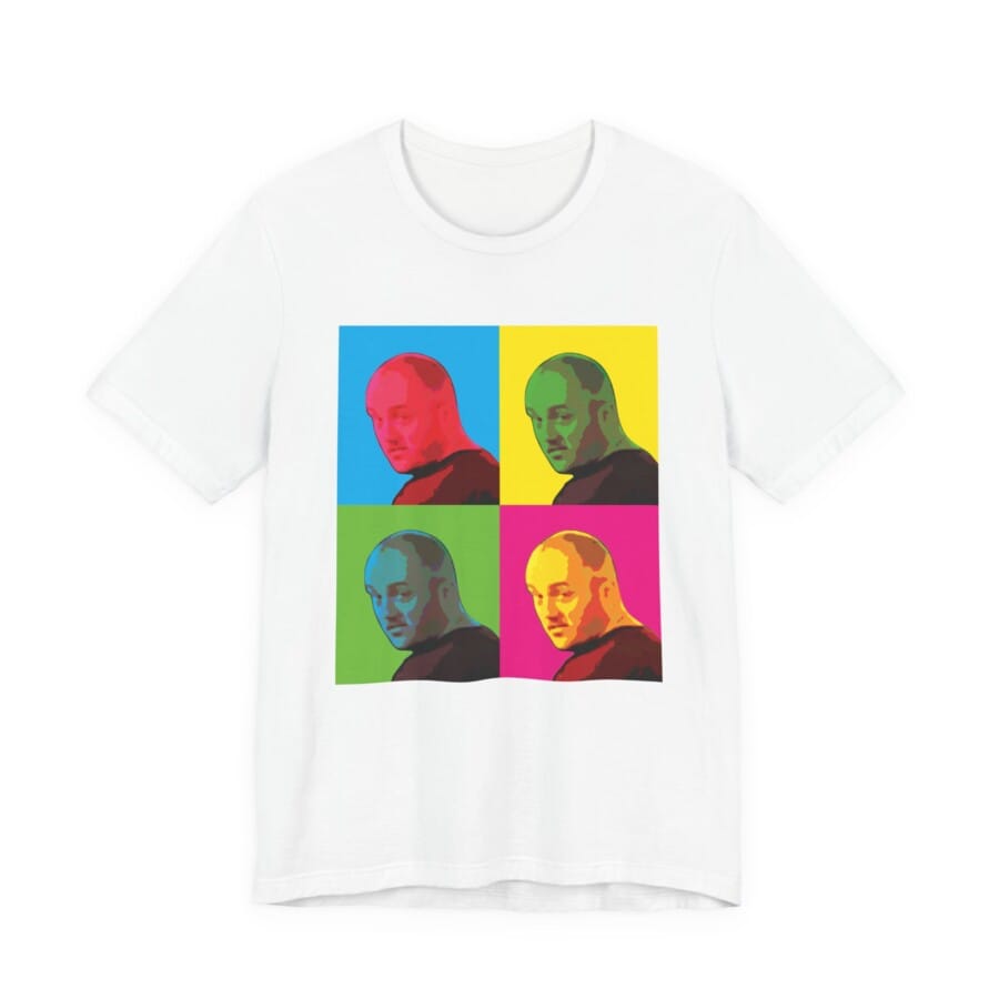 Vibrant Pop Art Tee, Custom face, multicolor style, Casual Wear, Retro Style Tee, Gift for Art Lovers, Statement Fashion, Unisex Shirt - Image 3