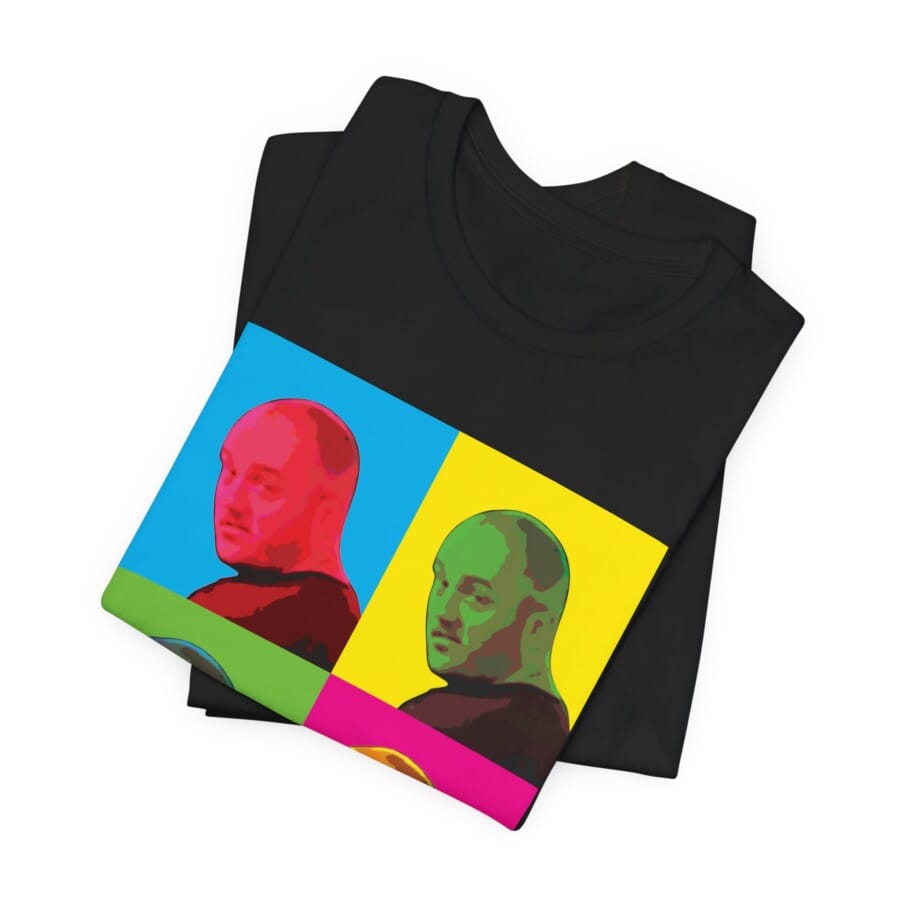 Vibrant Pop Art Tee, Custom face, multicolor style, Casual Wear, Retro Style Tee, Gift for Art Lovers, Statement Fashion, Unisex Shirt - Image 2