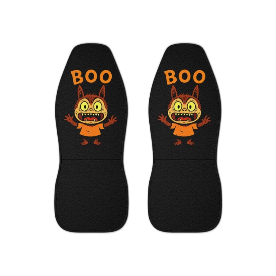 BOO Seat covers for car, Halloween Car Seat Covers, Fun Car Accessories, Spooky Decor for Fall, Car Halloween Gifts, Holiday Car Decor - Image 2