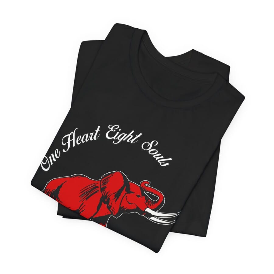 One heart elephant shirt, Custom Delta Tee, One heart eight souls - Image 2