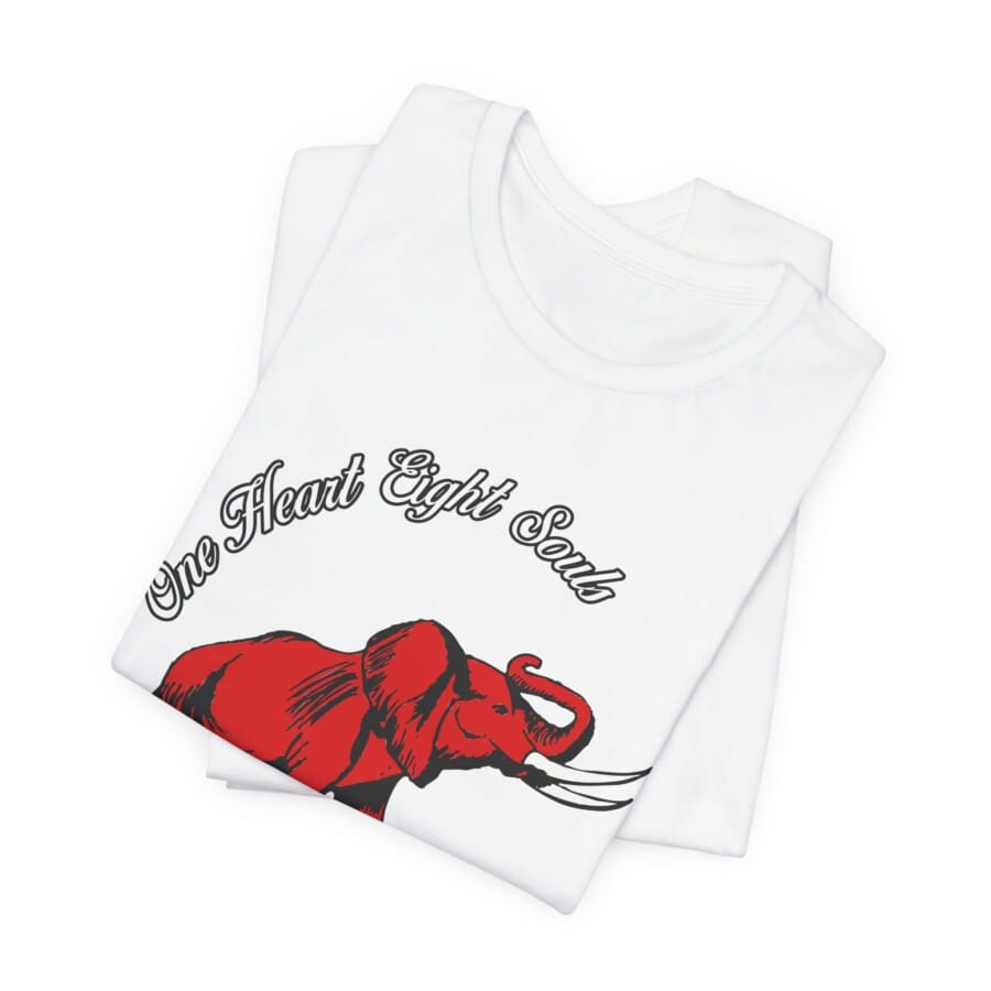 One heart elephant shirt, Custom Delta Tee, One heart eight souls - Image 4