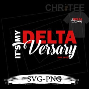 Deltaversary SVG, DST svg file, png, Personalized Digital download