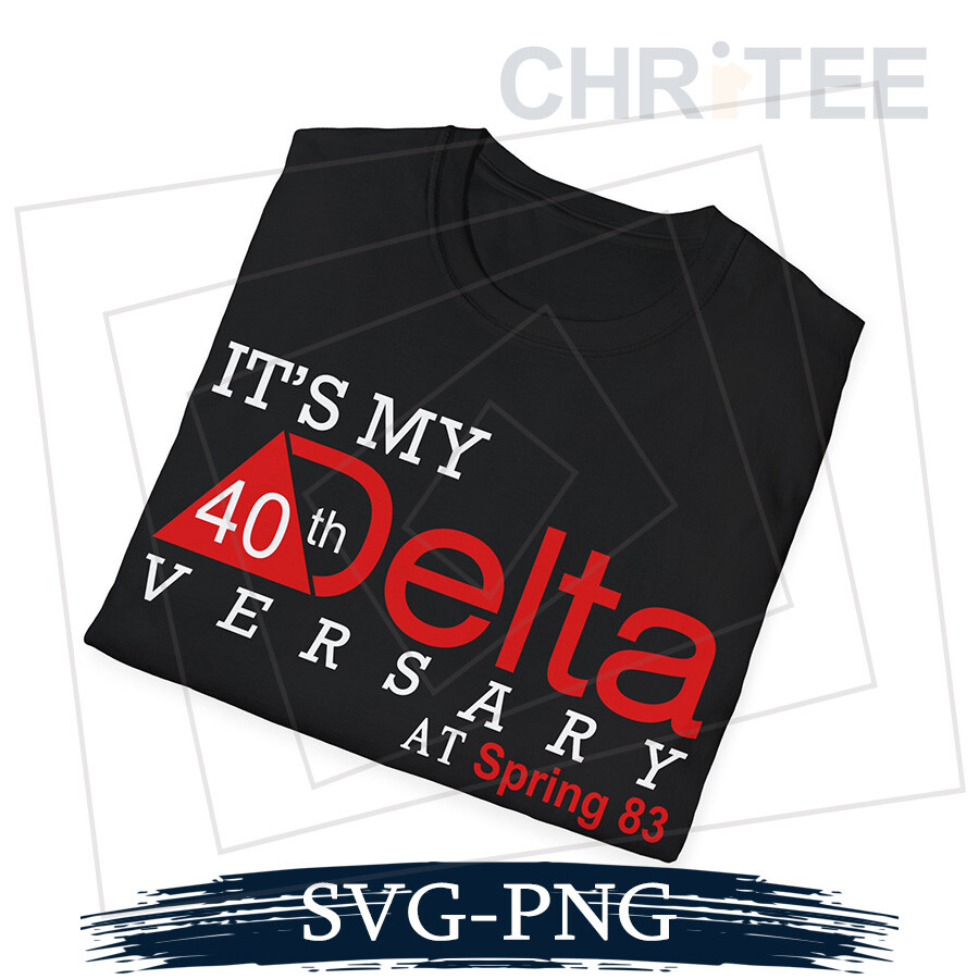 Deltaversary SVG, DST svg file, Personalized Digital download