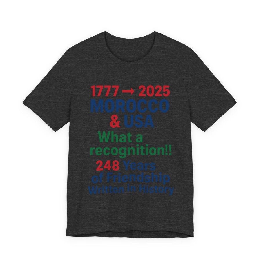 Moroccan USA recognition tee, Thank You Trump Moroccan Tee - Sahara is Moroccan shirt, western Sahara shirt. 1777-2025 - Image 7