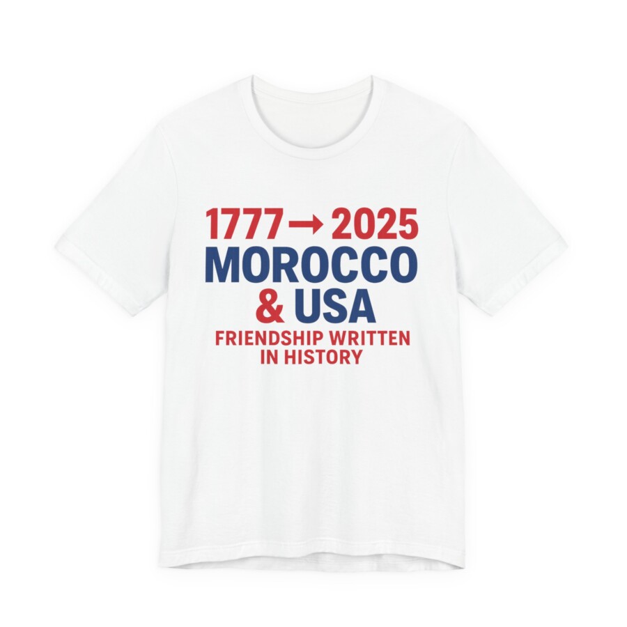 Moroccan USA Friendship shirt, Thank You Trump, USA Moroccan Friendship Tee - Image 3