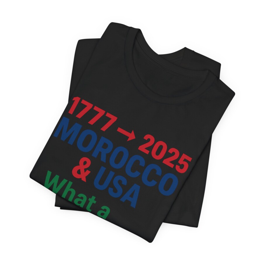 Moroccan USA recognition tee, Thank You Trump Moroccan Tee - Sahara is Moroccan shirt, western Sahara shirt. 1777-2025 - Image 6