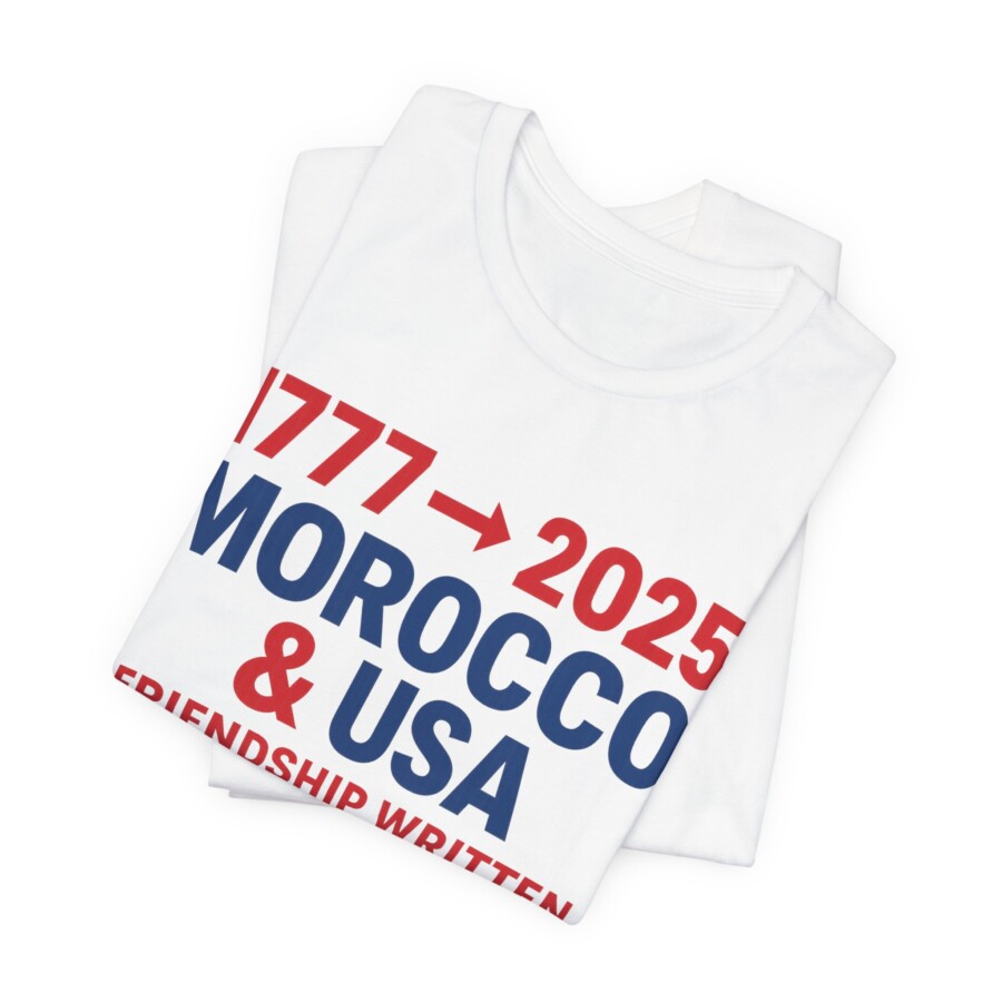 Moroccan USA Friendship shirt, Thank You Trump, USA Moroccan Friendship Tee - Image 4