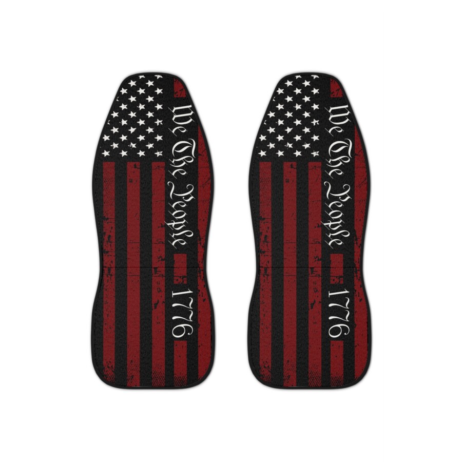 We the people car seat covers, Vintage USA Flag seat, seat cover for car, 1776 US Flag car accessory, patriotic flag, vintage American flag - Image 2