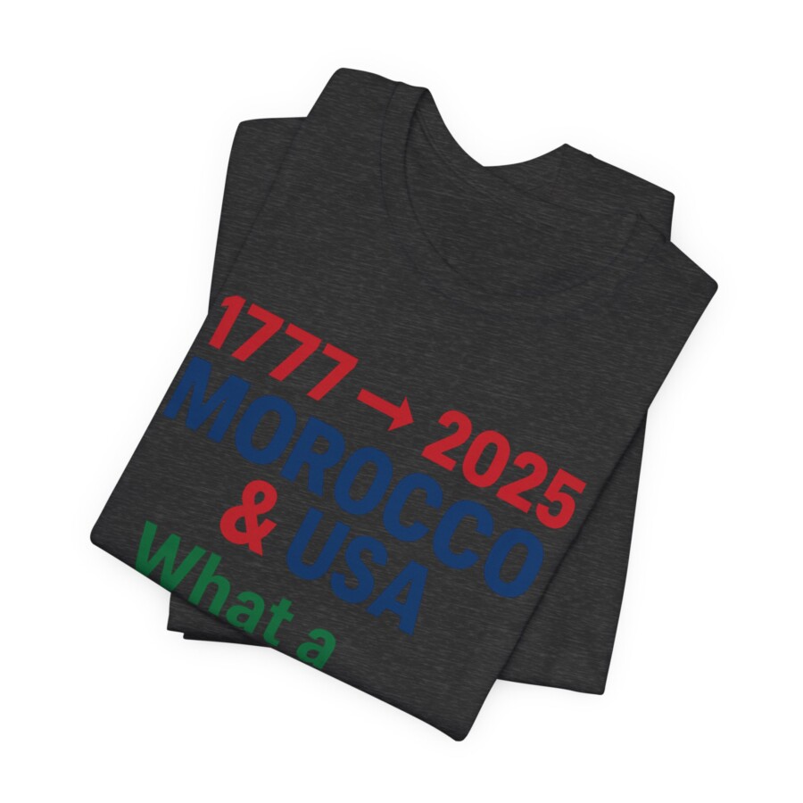 Moroccan USA recognition tee, Thank You Trump Moroccan Tee - Sahara is Moroccan shirt, western Sahara shirt. 1777-2025 - Image 8