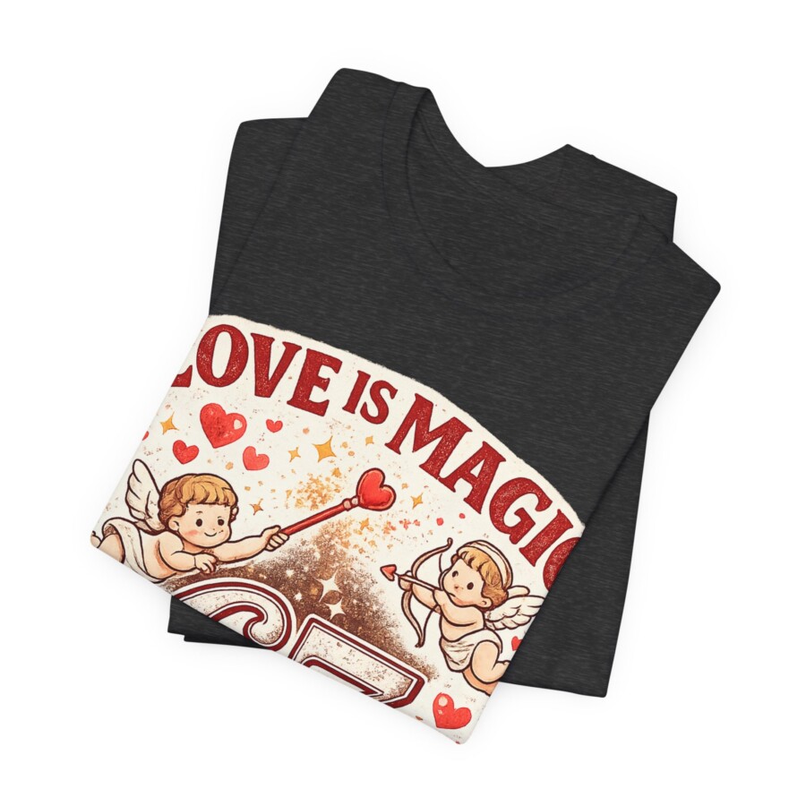Love Is Magic 67 T-Shirt – Vintage Cupid Valentine Tee - Image 14