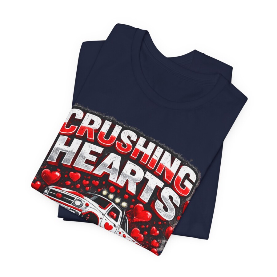 Crushing Hearts Tee, Monster Truck 'Crushing Hearts Since Forever' Graphic T-Shirt - Image 10