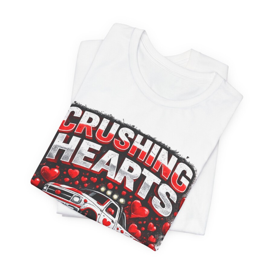 Crushing Hearts Tee, Monster Truck 'Crushing Hearts Since Forever' Graphic T-Shirt - Image 4