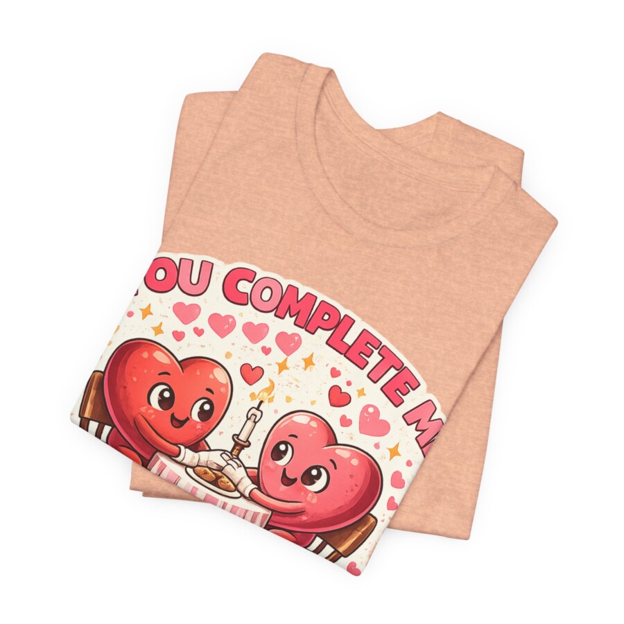 You Complete Me shirt - Heart Couple Tee | Better Together Valentine Shirt - Image 12