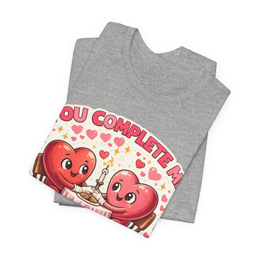 You Complete Me shirt - Heart Couple Tee | Better Together Valentine Shirt - Image 14