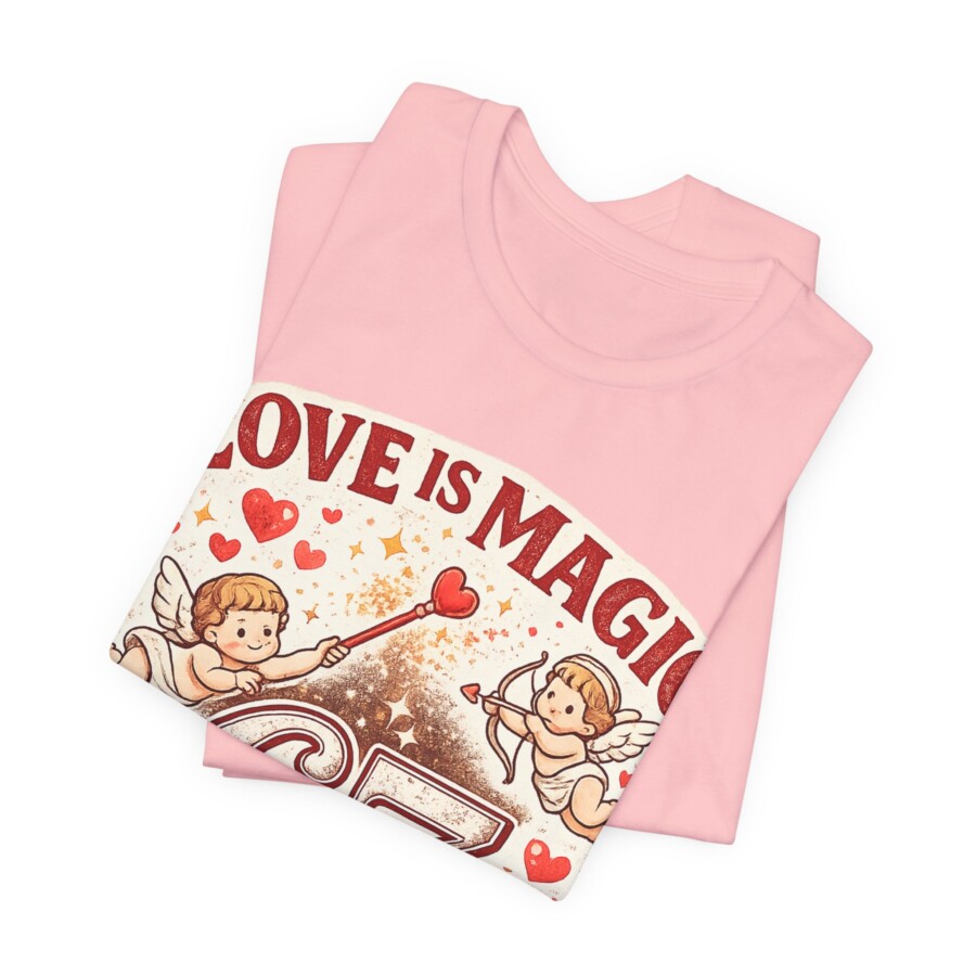 Love Is Magic 67 T-Shirt – Vintage Cupid Valentine Tee - Image 18