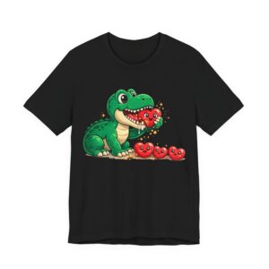 Cute Dinosaur Eating Hearts T-Shirt