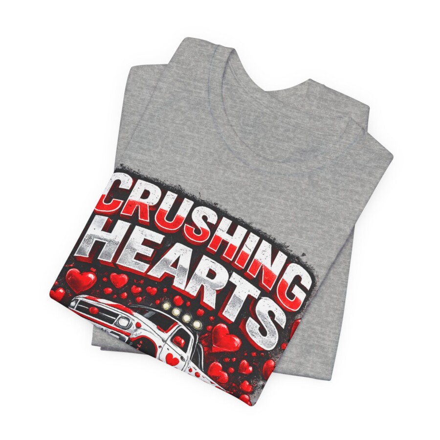 Crushing Hearts Tee, Monster Truck 'Crushing Hearts Since Forever' Graphic T-Shirt - Image 6
