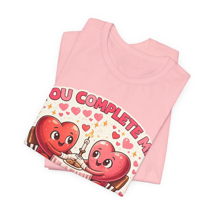 You Complete Me shirt - Heart Couple Tee | Better Together Valentine Shirt - Image 2