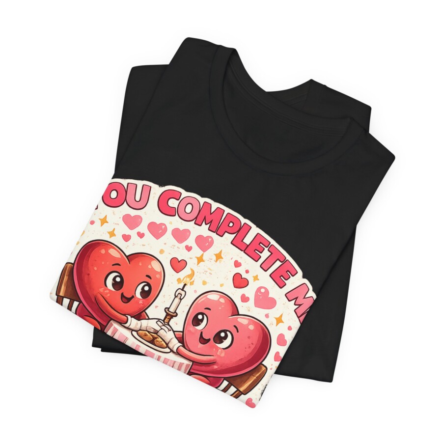 You Complete Me shirt - Heart Couple Tee | Better Together Valentine Shirt - Image 8