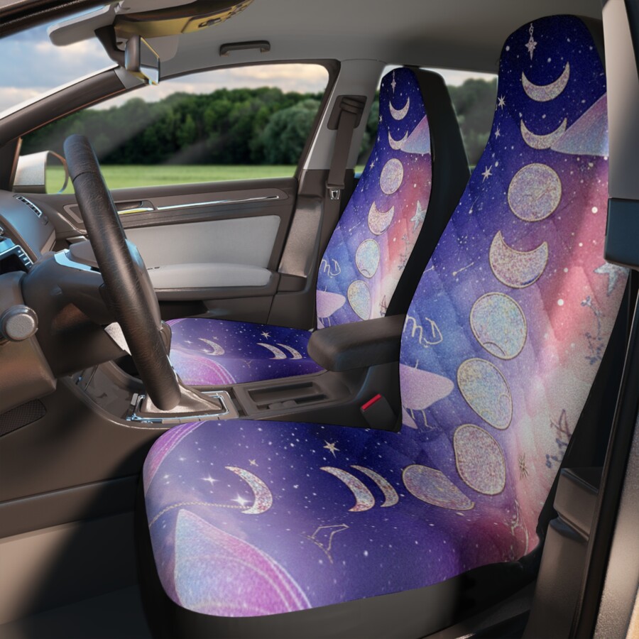 Celestial Moon Phase Car Seat Covers