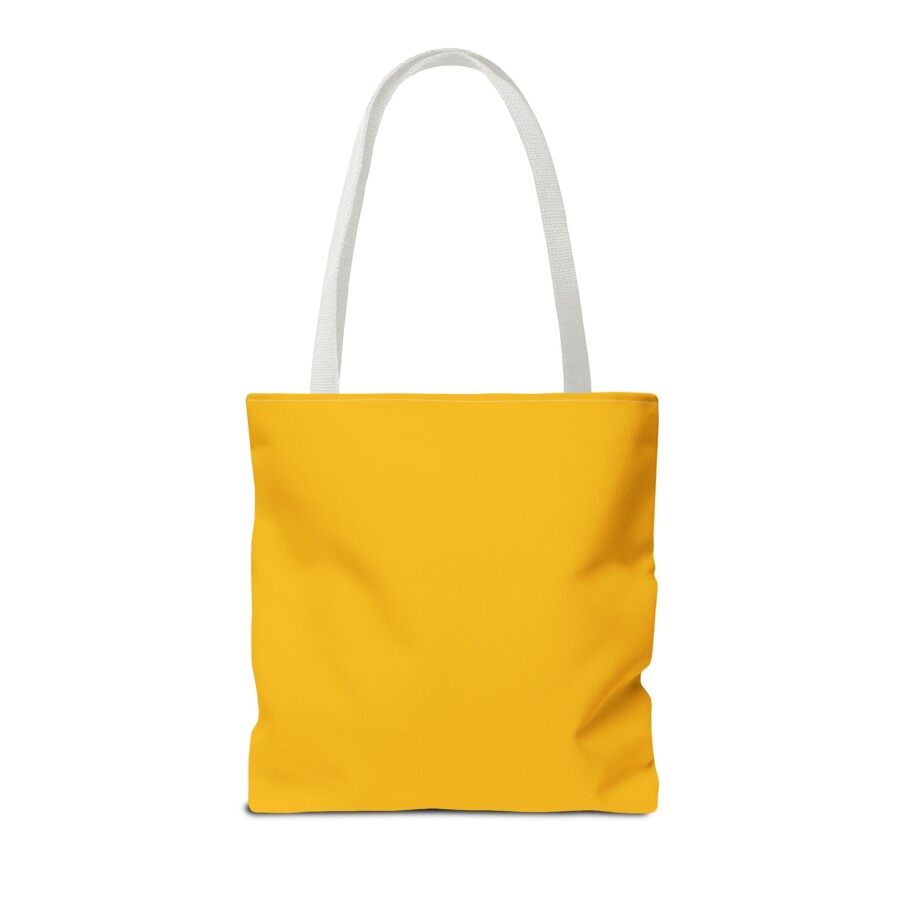 Its My SIGMAversary tote bag, Greek letter Sigma design, Yellow canvas - Image 3