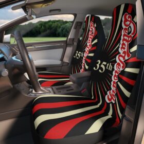 Delta Anniversary car seat covers, Retro Burst Seat Covers, for vehicle, Crimson & Cream