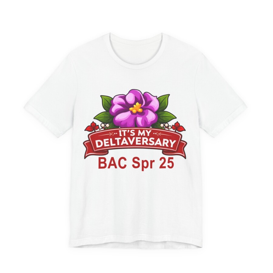 Deltaversary Violet Tee – “It’s My Deltaversary” Floral Celebration T‑Shirt - Image 5