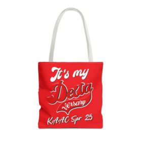 Delta red Tote Bag, It's My Deltaversary, funny elephant , Sorority Celebration Tote