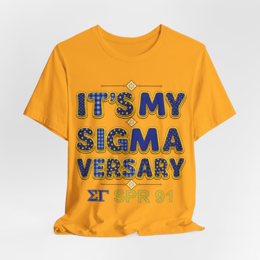 Sigma Anniversary T‑Shirt – "It's My Sigmaversary", Custom SGRho anniversary tee - Image 4