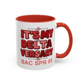 It's My DeltaVersary red handle mug