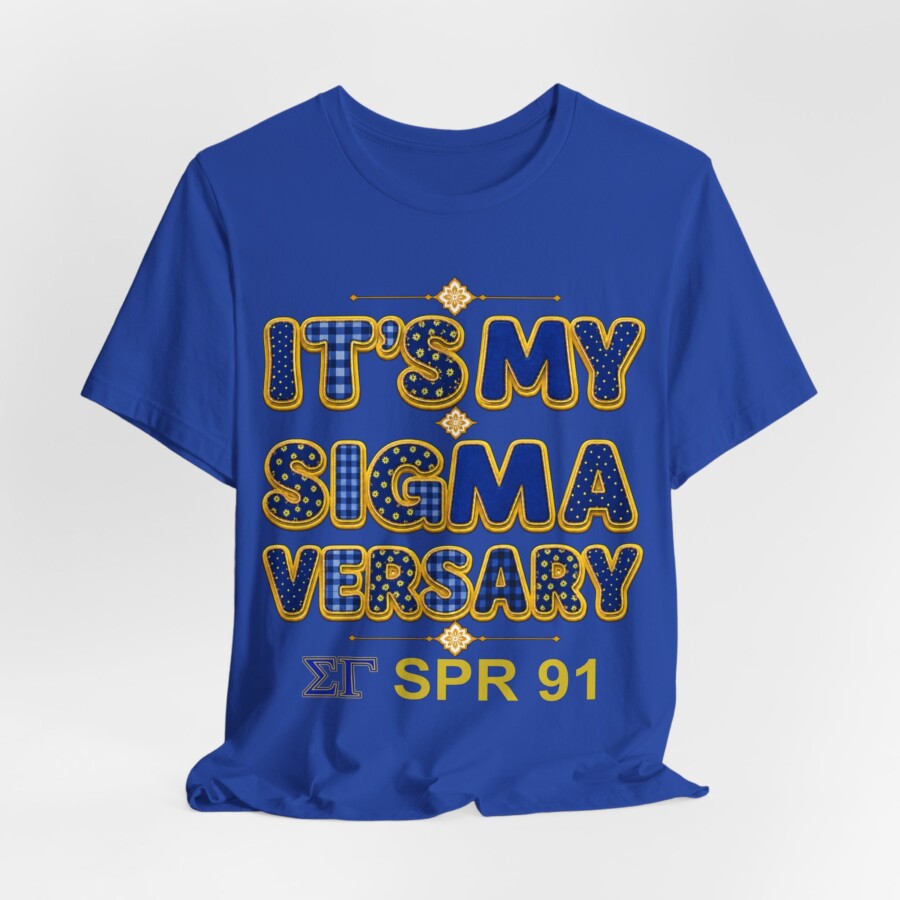 Sigma Anniversary T‑Shirt – "It's My Sigmaversary", Custom SGRho anniversary tee - Image 16