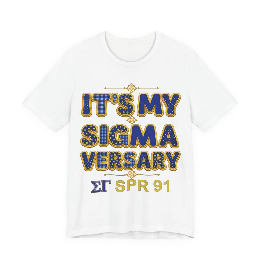 Sigma Anniversary T‑Shirt – "It's My Sigmaversary", Custom SGRho anniversary tee - Image 5