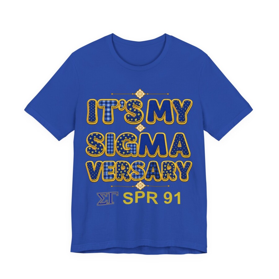 Sigma Anniversary T‑Shirt – "It's My Sigmaversary", Custom SGRho anniversary tee - Image 13