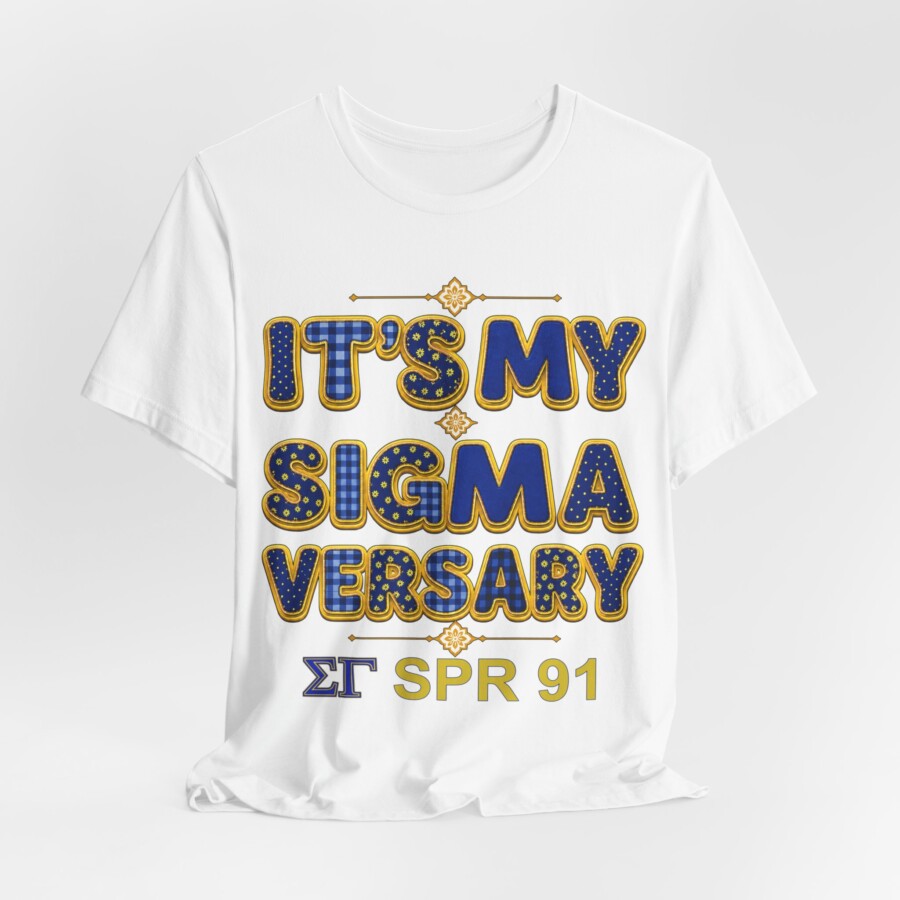 Sigma Anniversary T‑Shirt – "It's My Sigmaversary", Custom SGRho anniversary tee - Image 8
