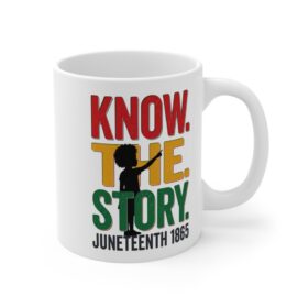 Know the Story Black Girl Silhouette Mug