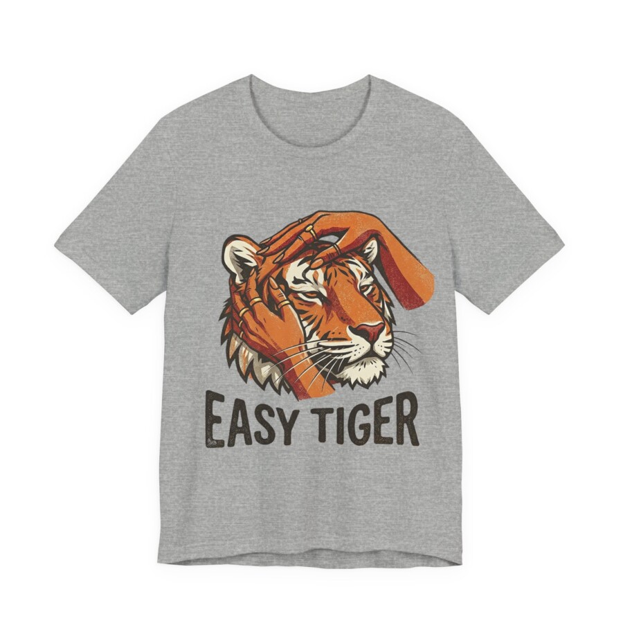Easy Tiger illustration Tee, Tiger head artwork style, gift for her - Image 4