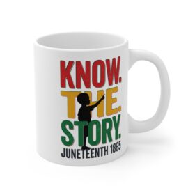 Know the Story Black Child Silhouette Mug